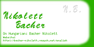 nikolett bacher business card